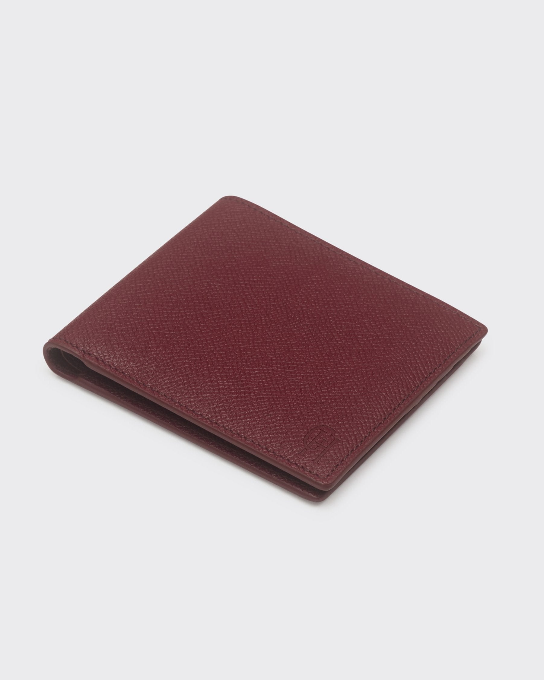 Billfold Saffiano Leather Wallet Burgundy