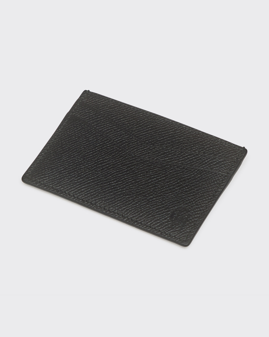 Leather Saffiano Leather Card Case Black