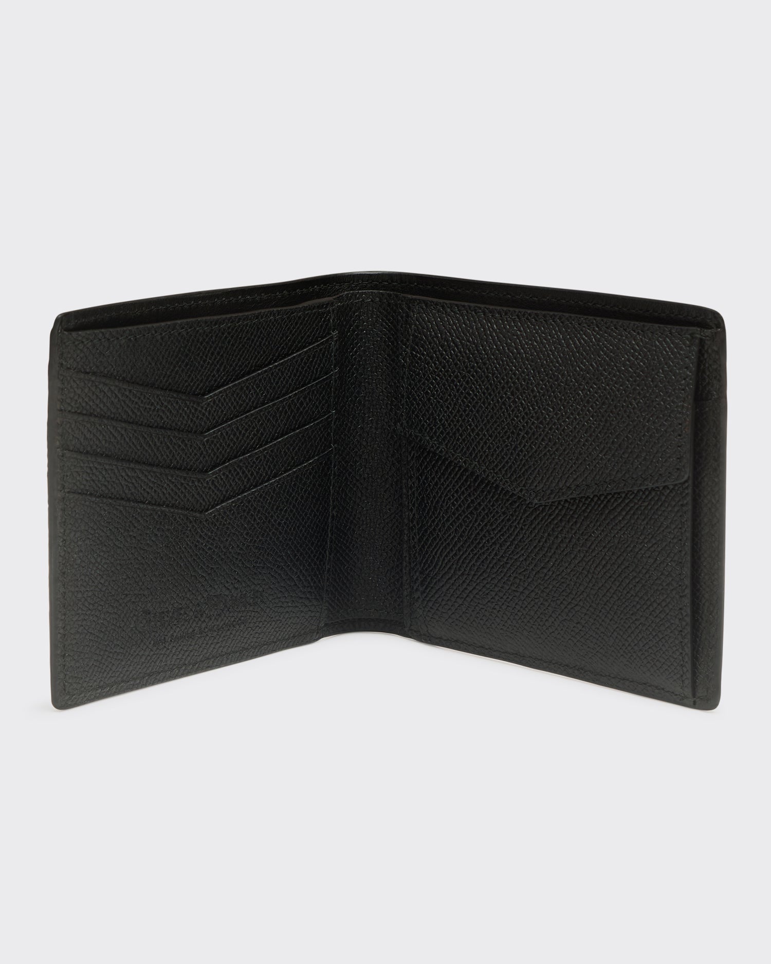 Billfold Saffiano Leather Coin Purse Black