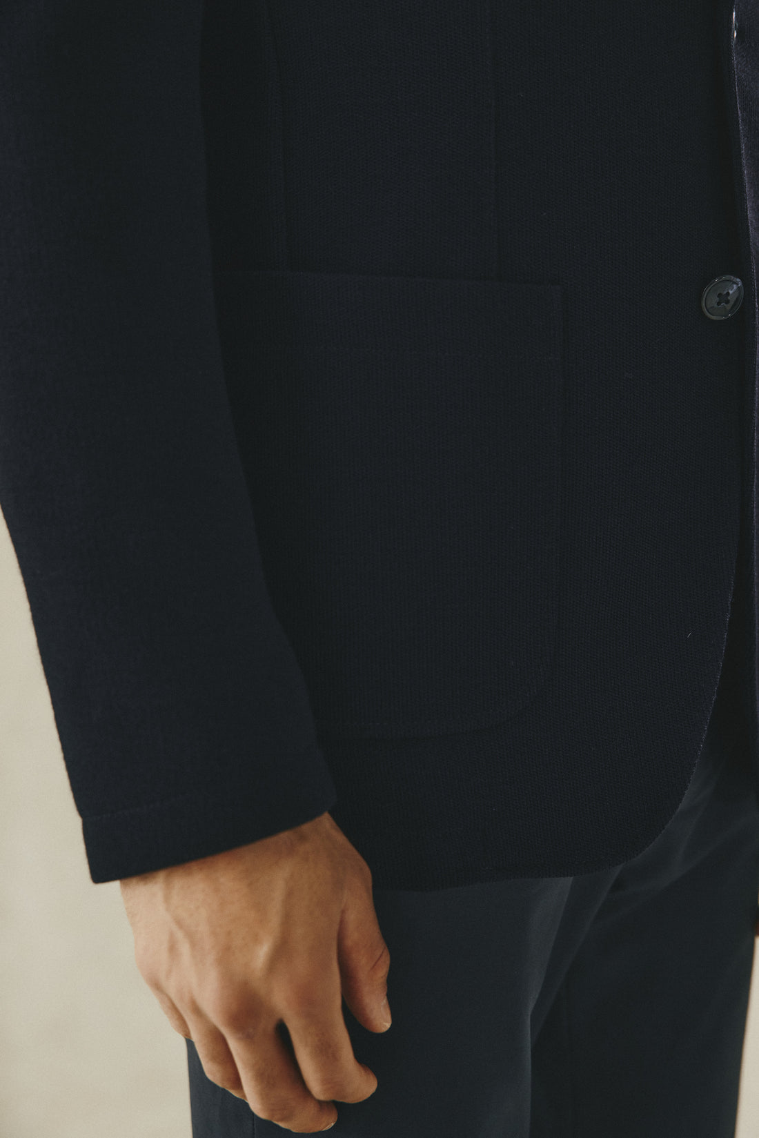 Jervoise Navy Jersey Blazer