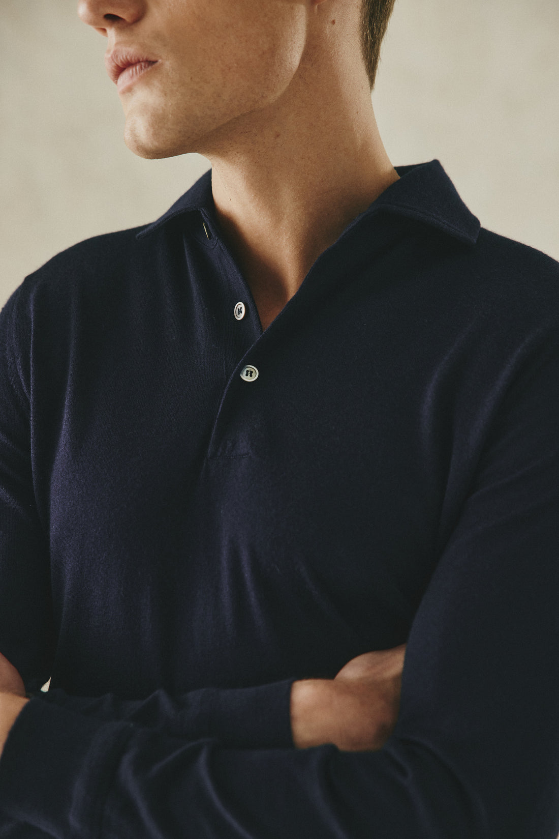 Grant LS Merino Polo Shirt