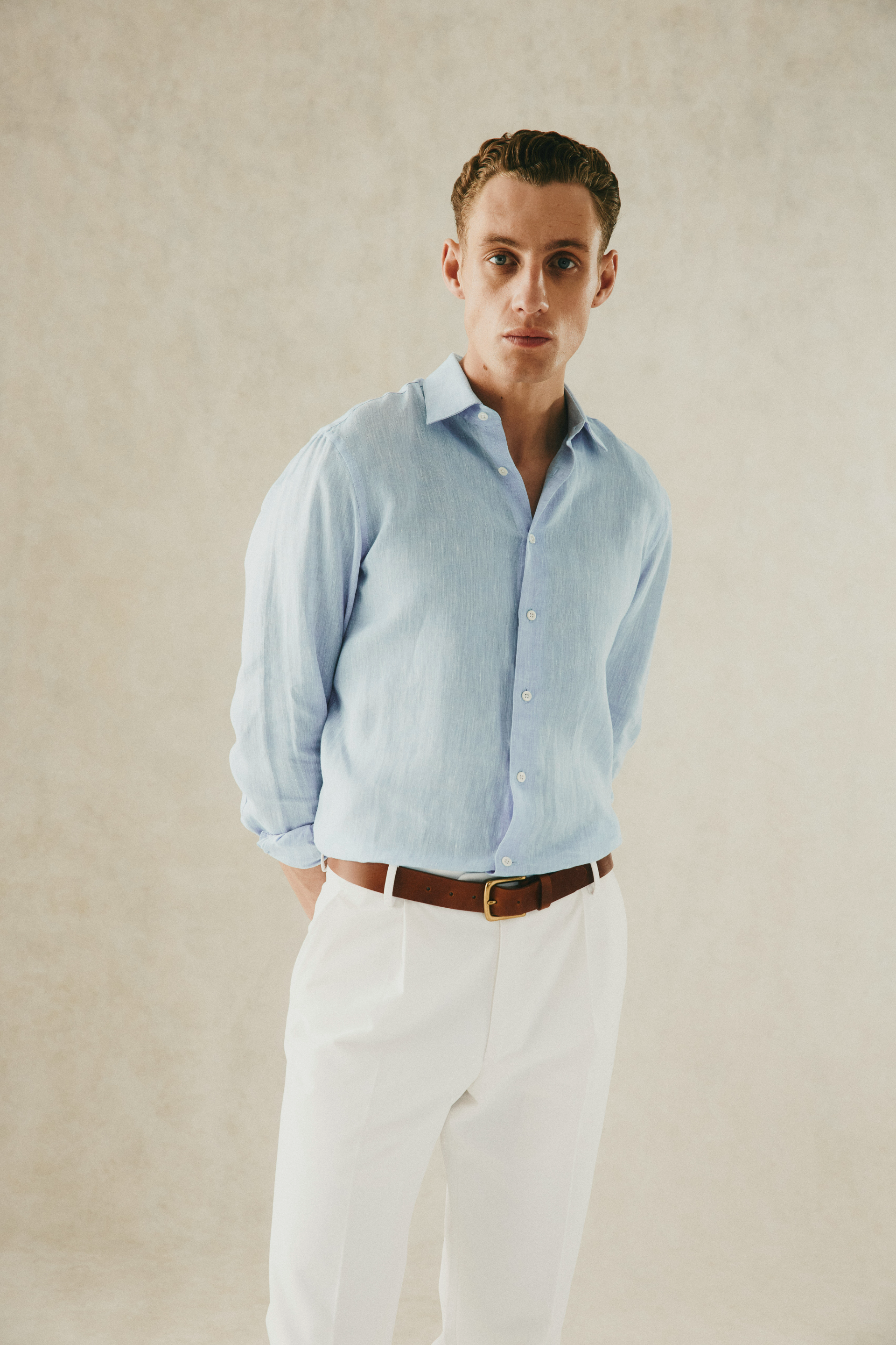 Henderson Linen Shirt Light Blue