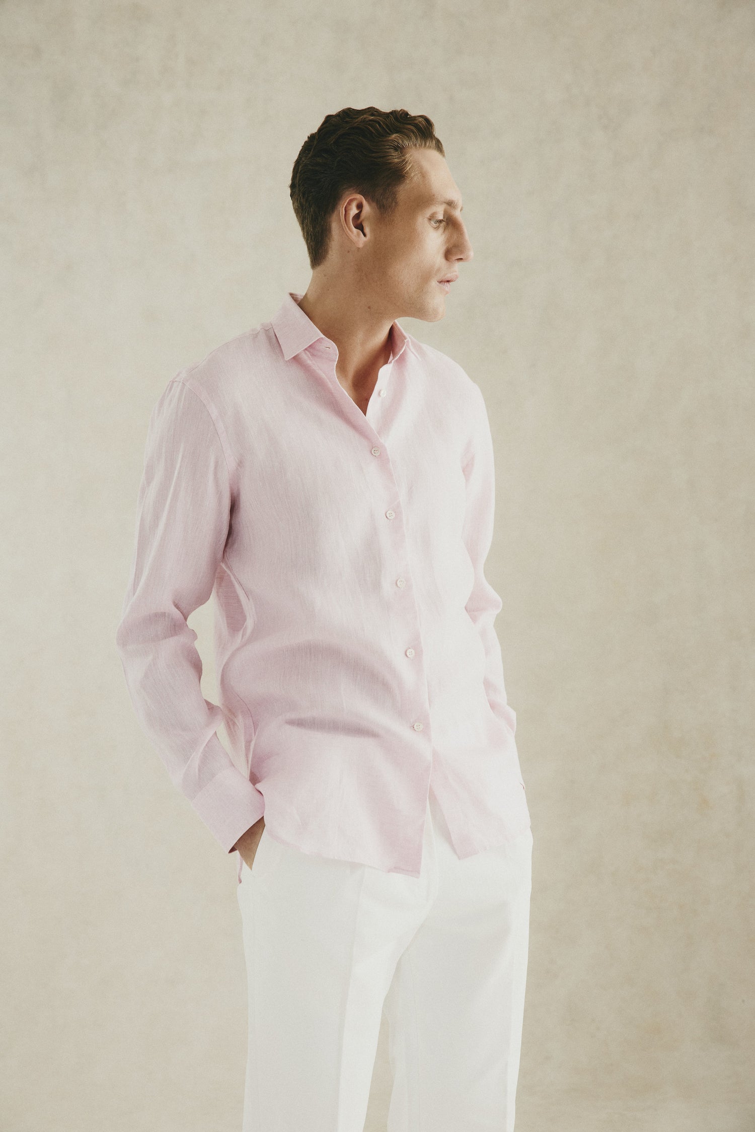 Henderson Linen Shirt Pink