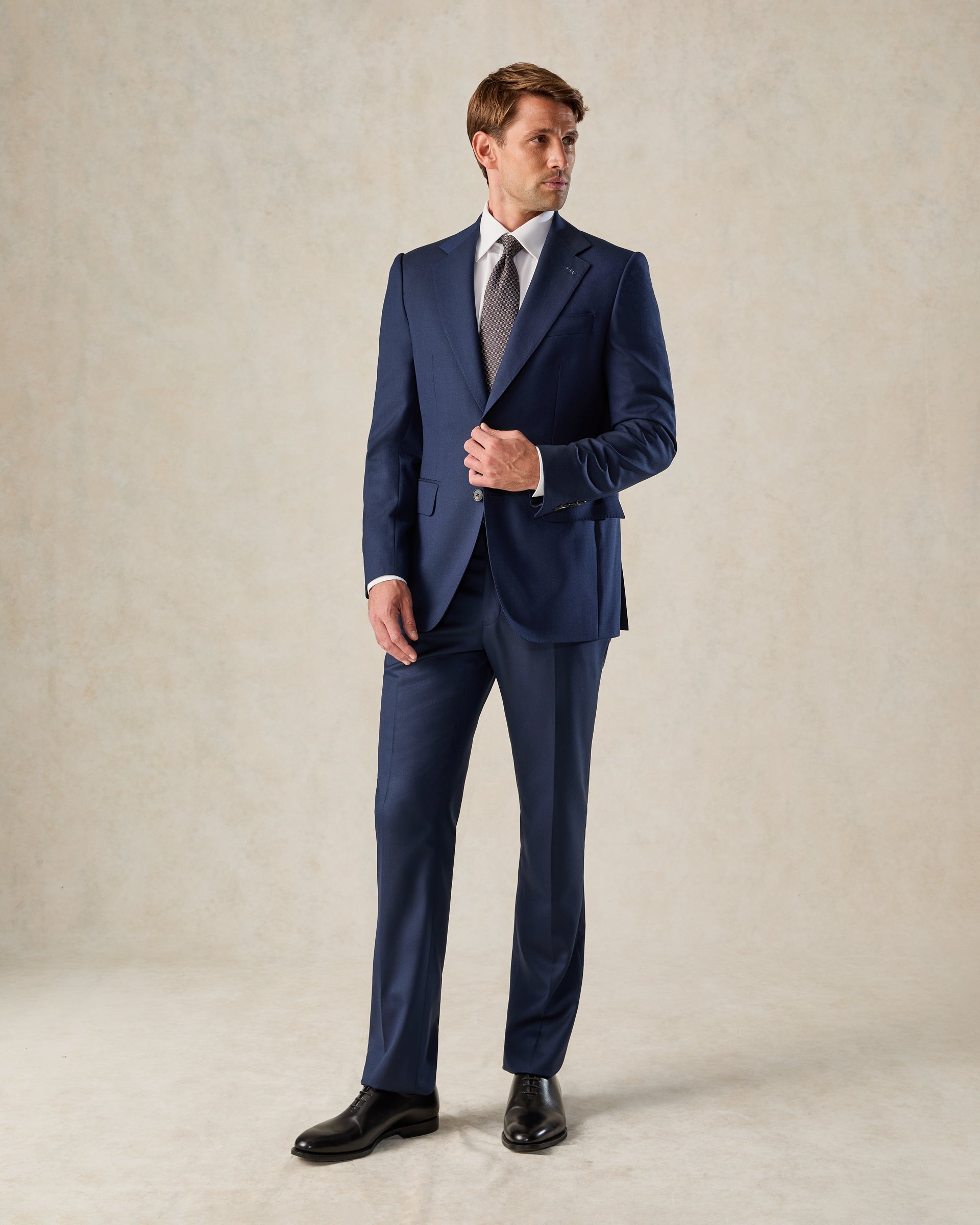 Seymour Blue Wool Twill 3-Piece Suit