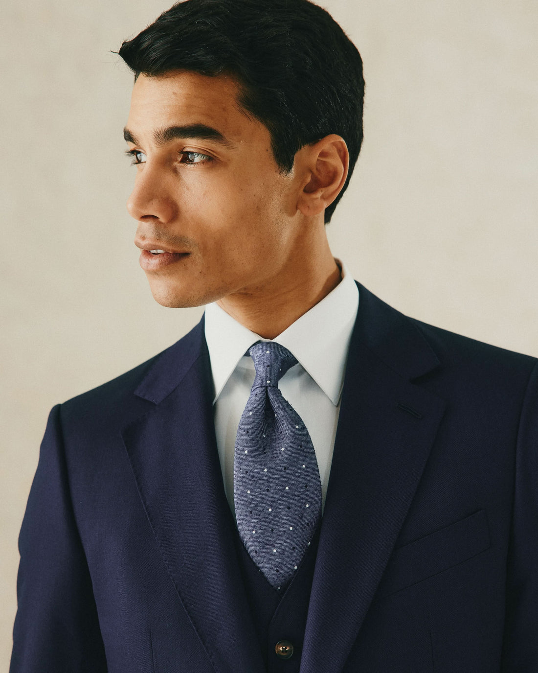 Seymour Blue Wool Twill Suit Jacket