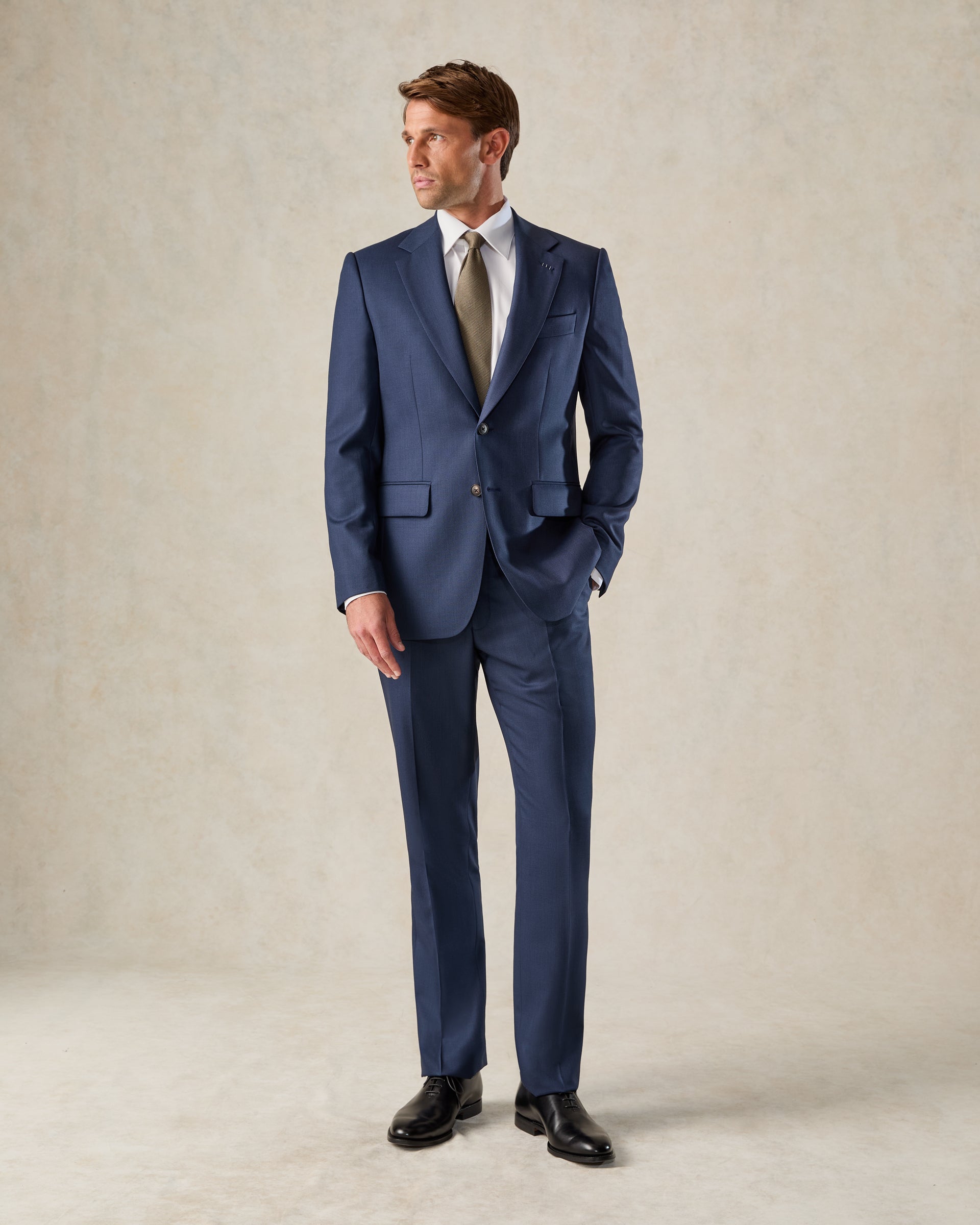 Madden Navy Wool Birdseye 2-Piece Suit