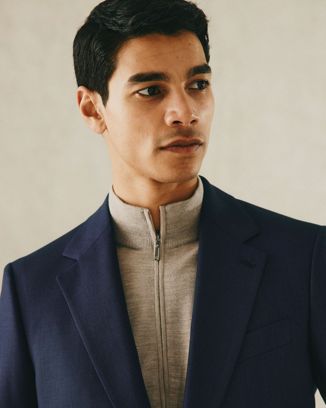 Madden Navy Wool Birdseye Suit Jacket