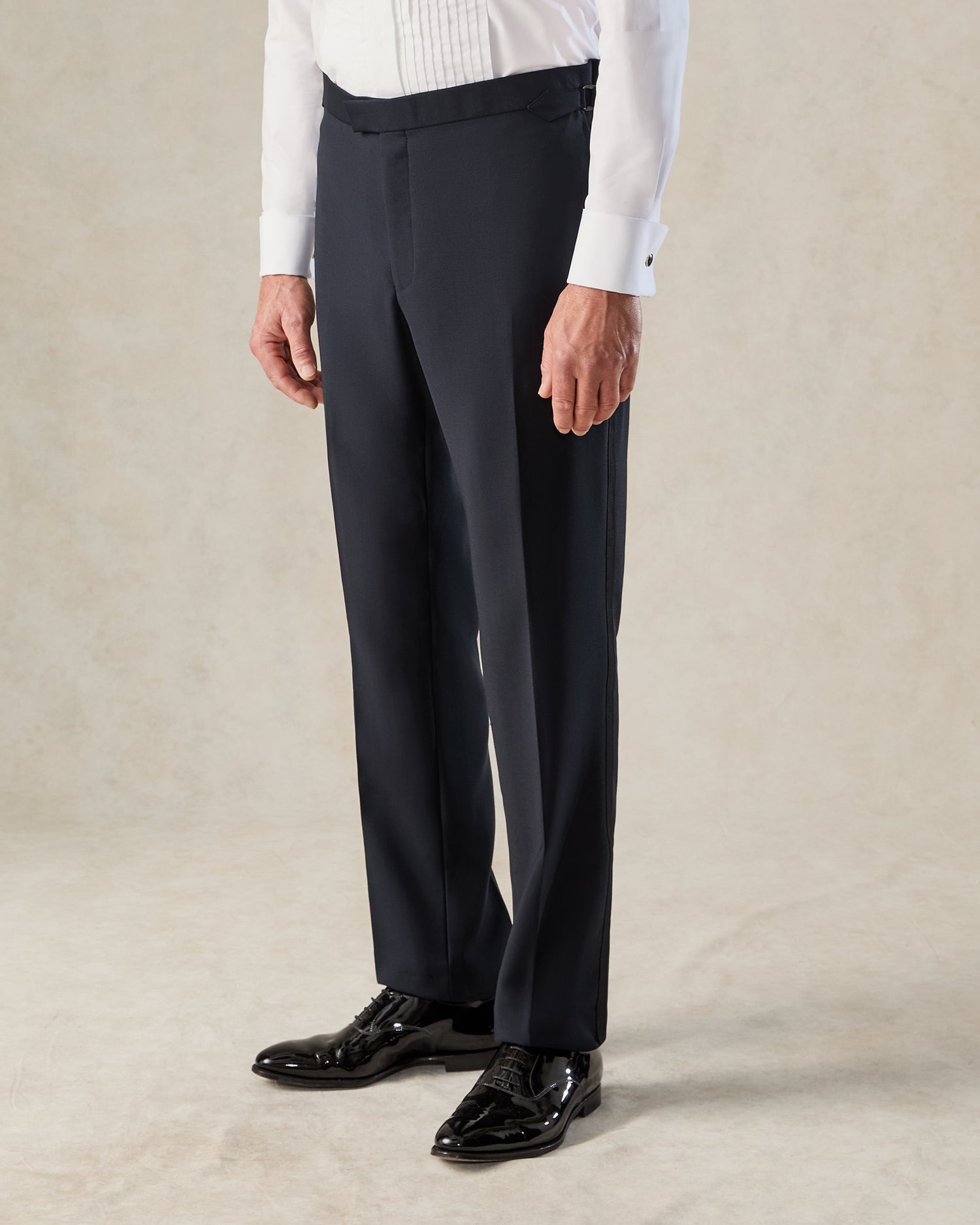 Weldon Wool Mohair Barathea Evening Trouser Navy