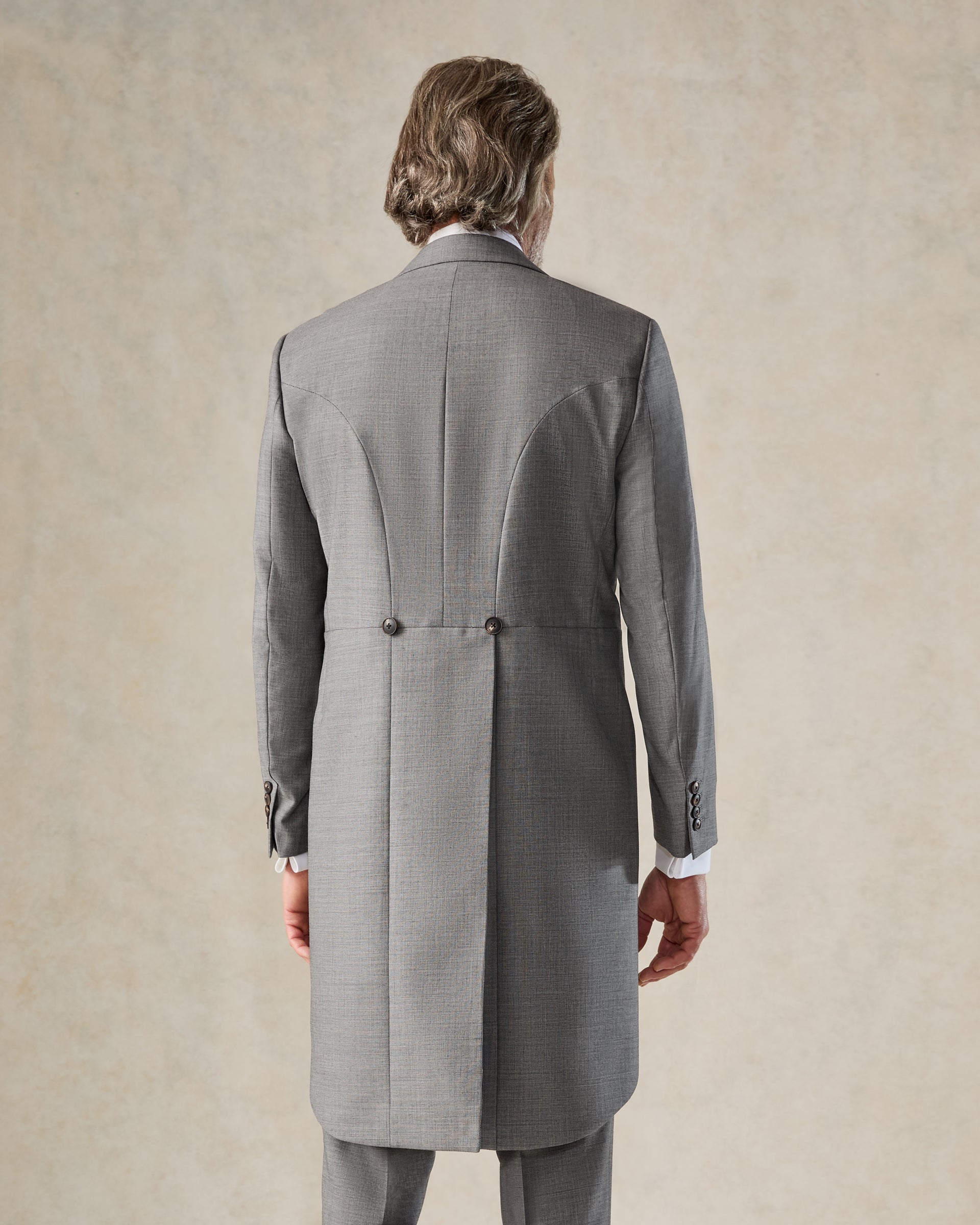 Torlese Virgin Wool Sharkskin Morning Coat Grey