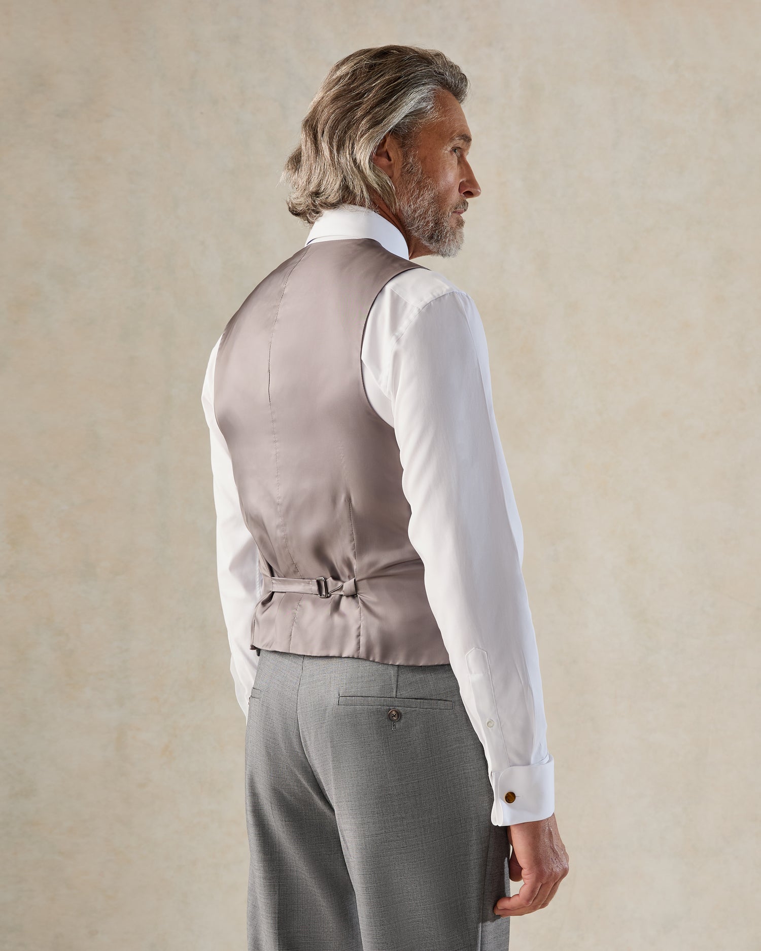 Torlese Virgin Wool Sharkskin Morning Waistcoat Grey