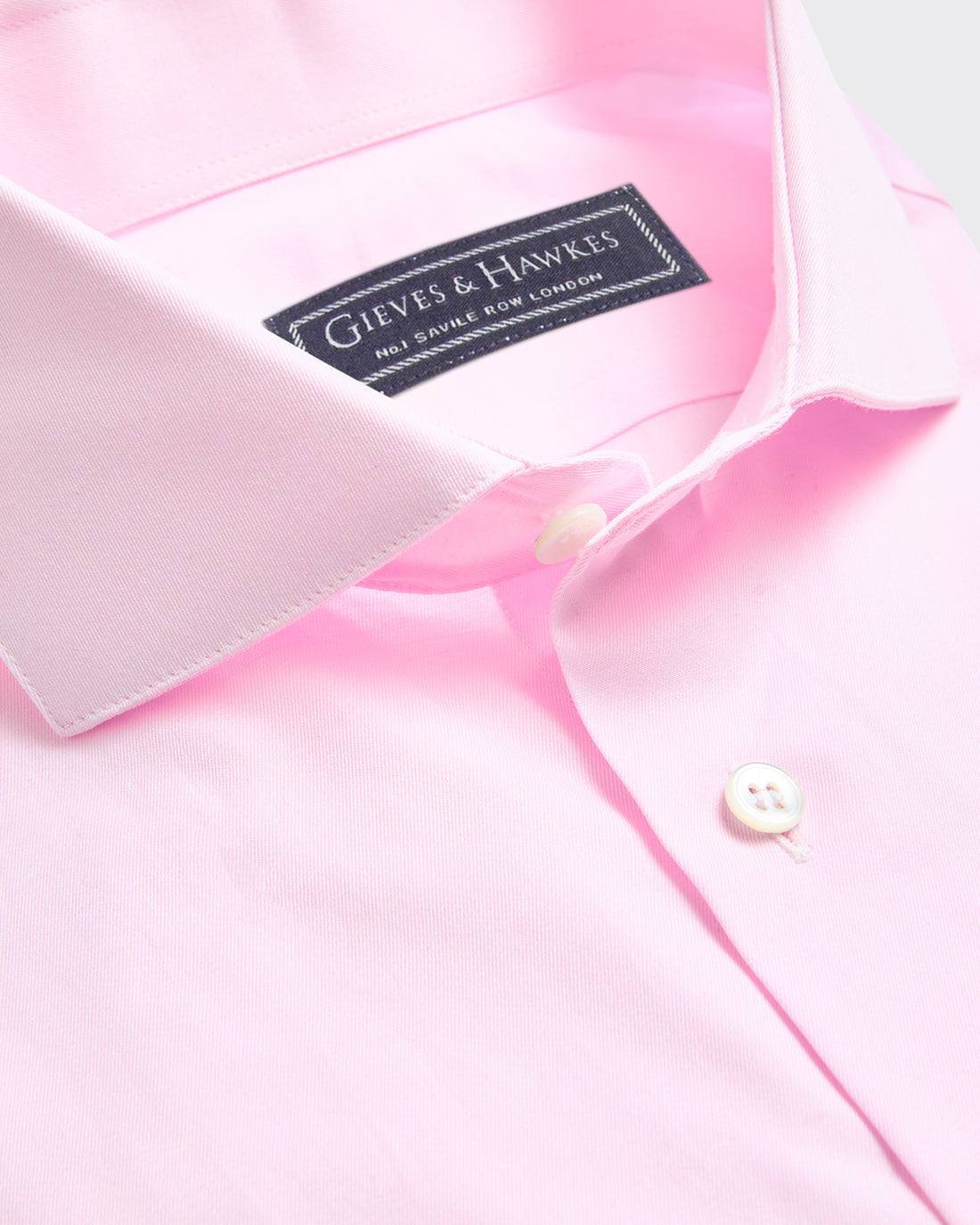 Mawbey Cotton Twill Double Cuff Shirt Pink