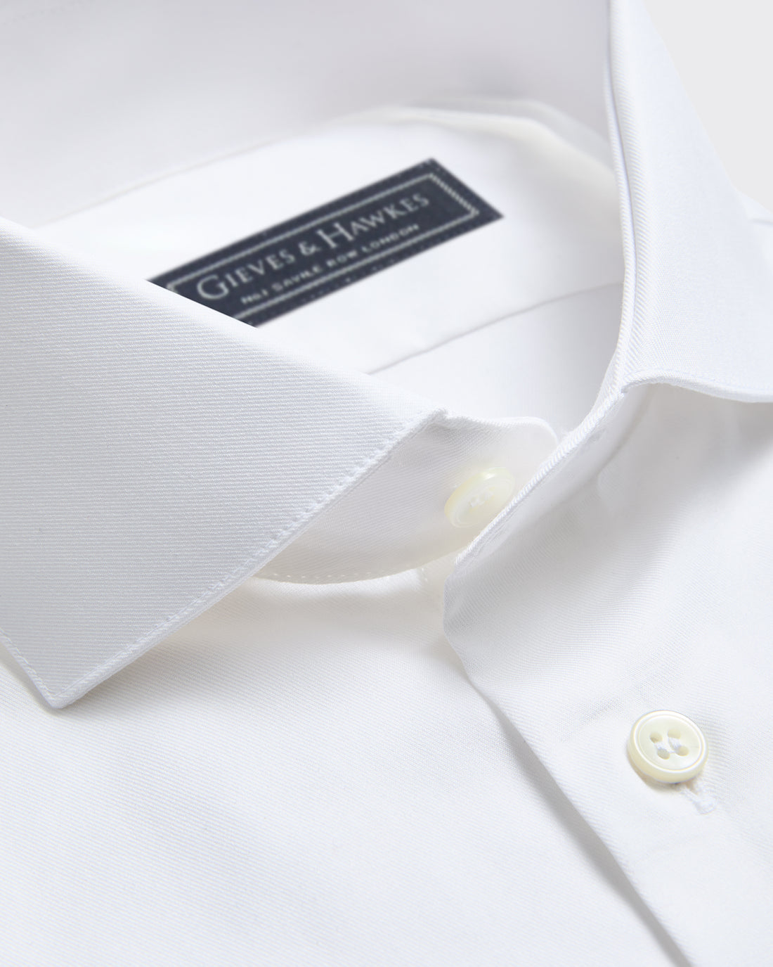 Digby Cotton Twill Single Cuff Shirt White