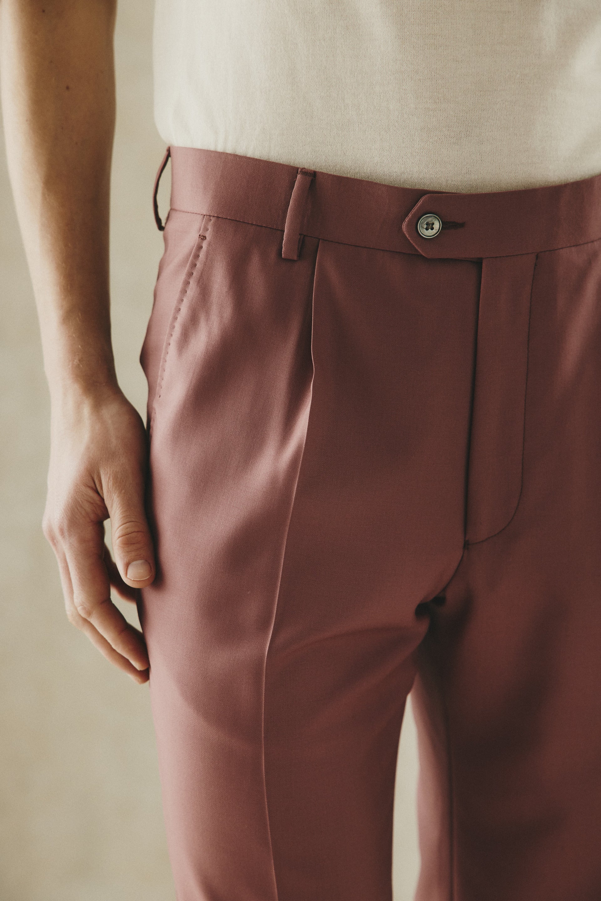 Livingstone Pleat Trouser Pink