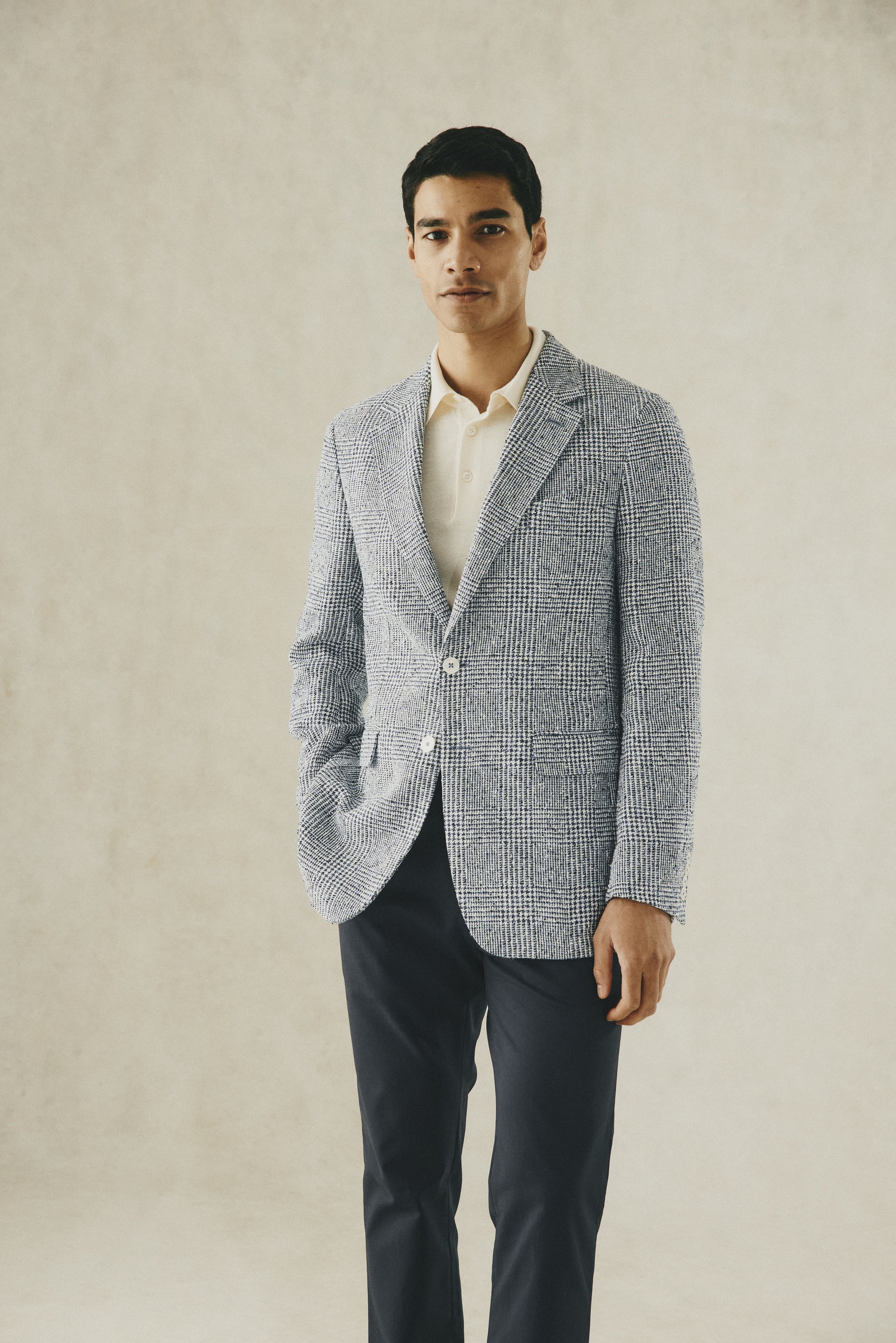 Goodenough Linen Blend Blazer Blue