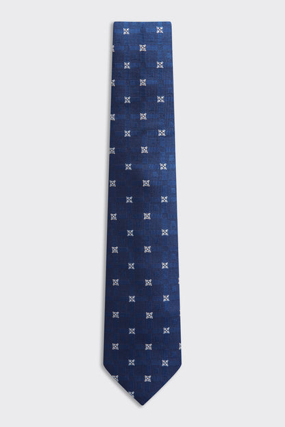 Carberry Silk Tie Blue Jacquard