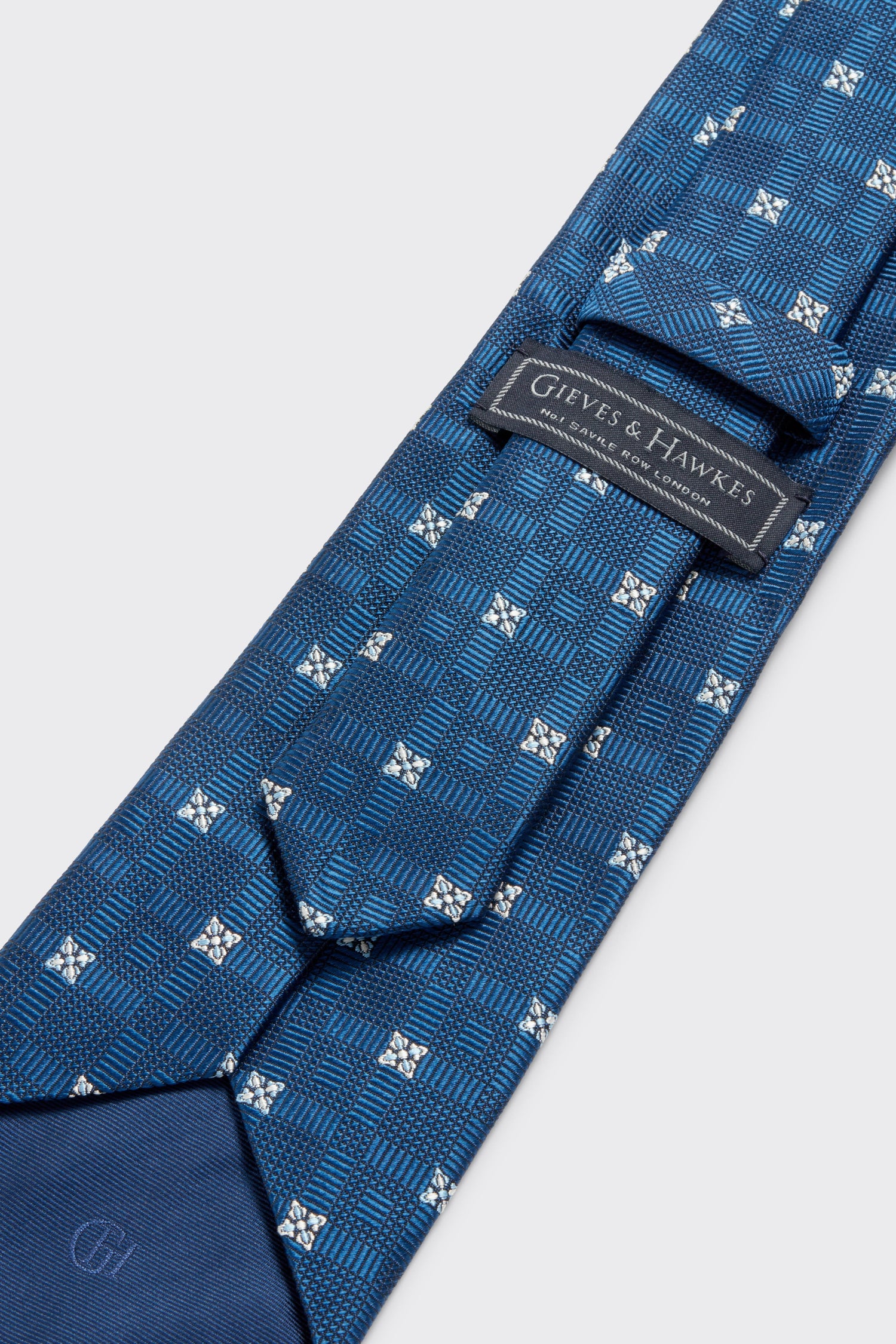 Carberry Silk Tie Blue Jacquard