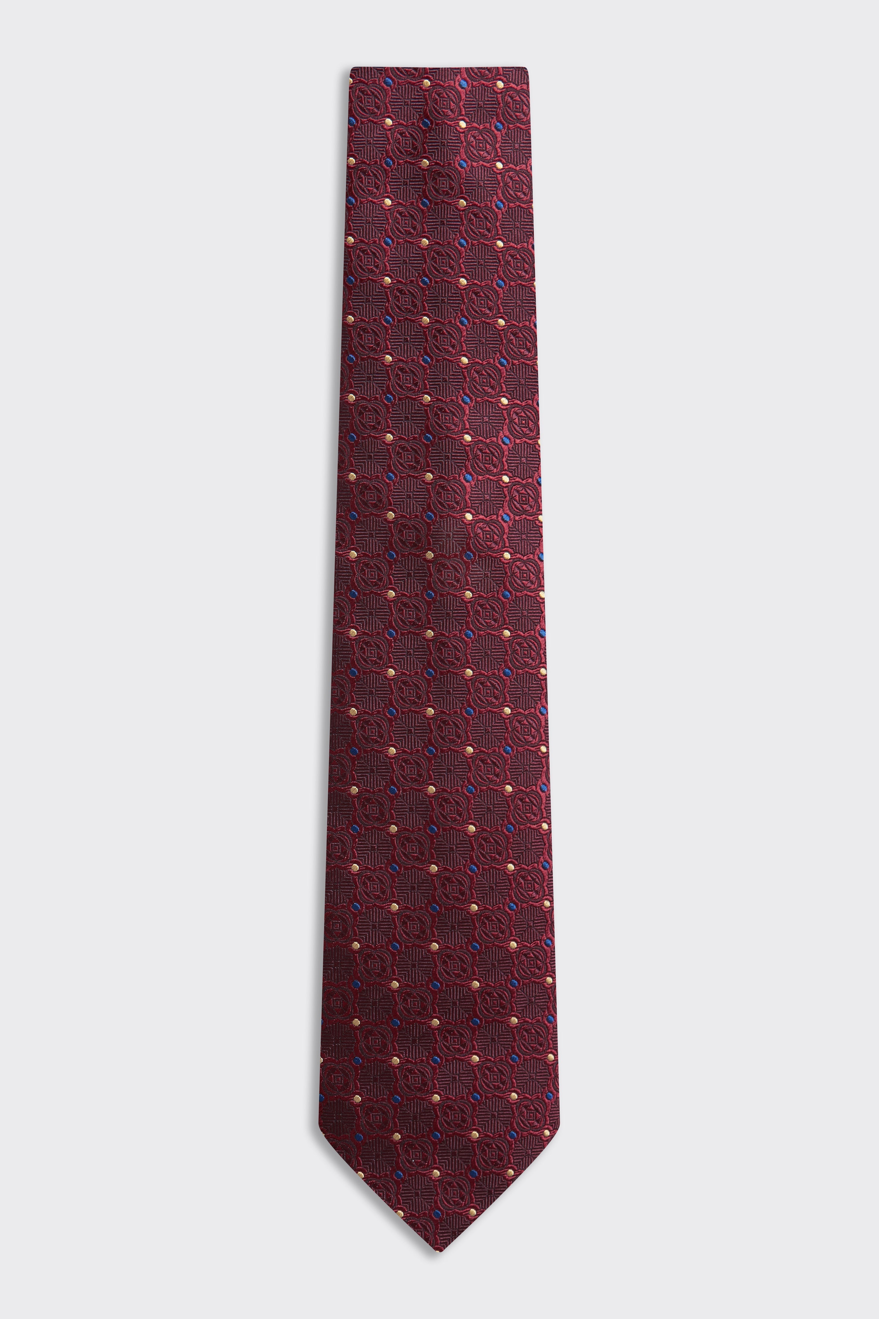 Carberry Silk Tie Red Jacquard