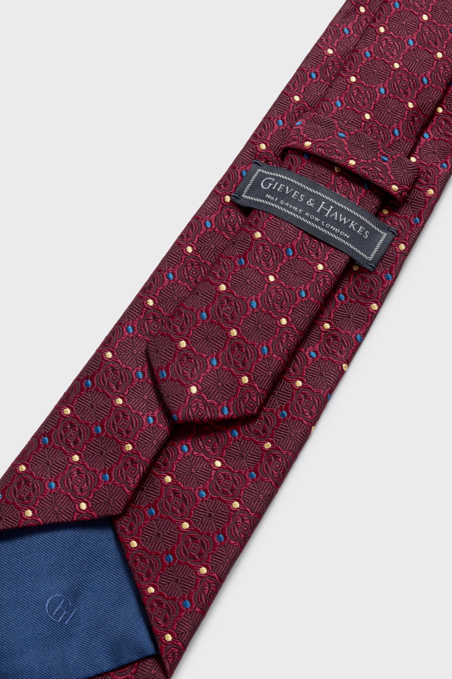 Carberry Silk Tie Red Jacquard