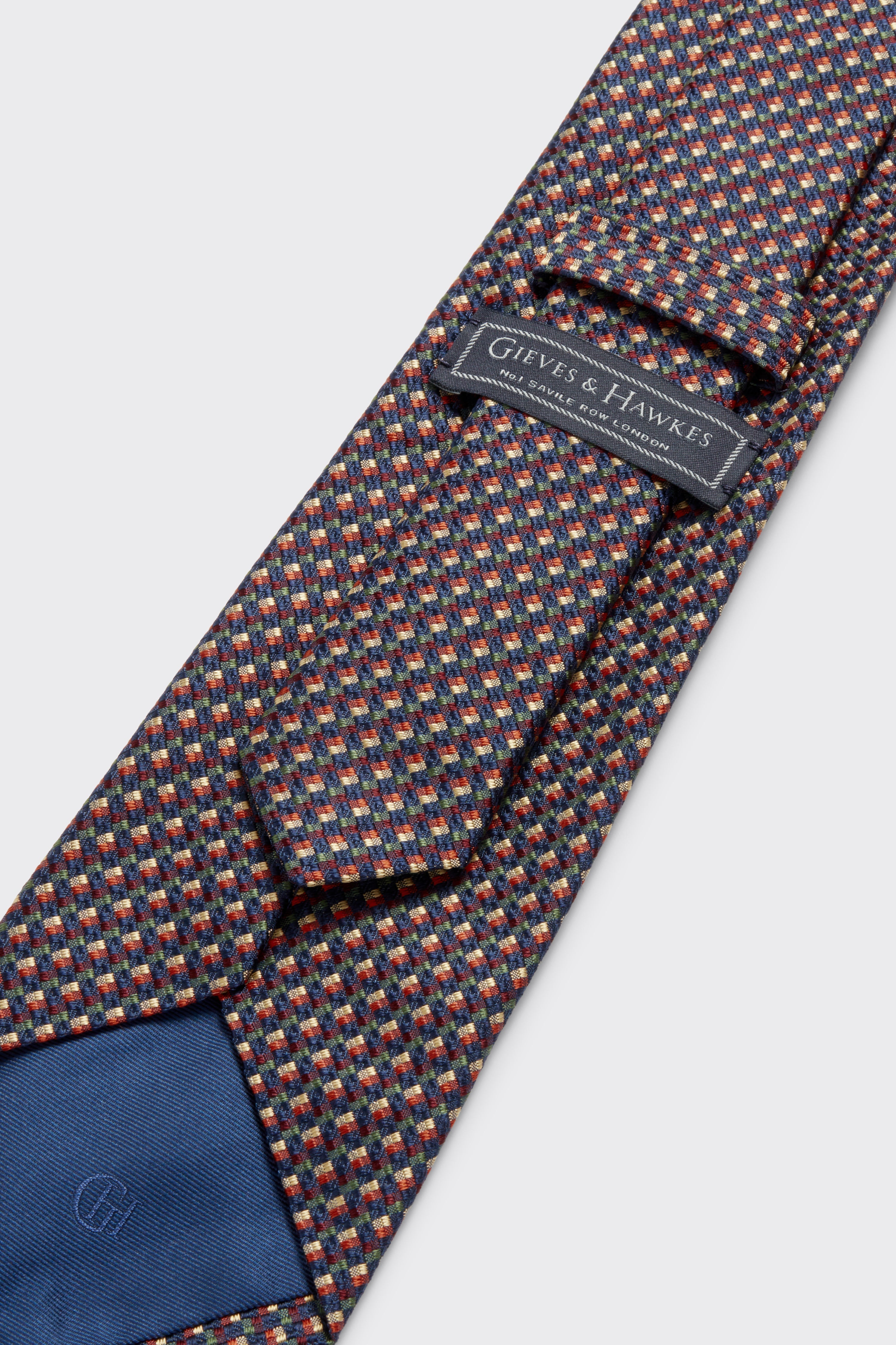 Carberry Silk Tie Blue Diamond