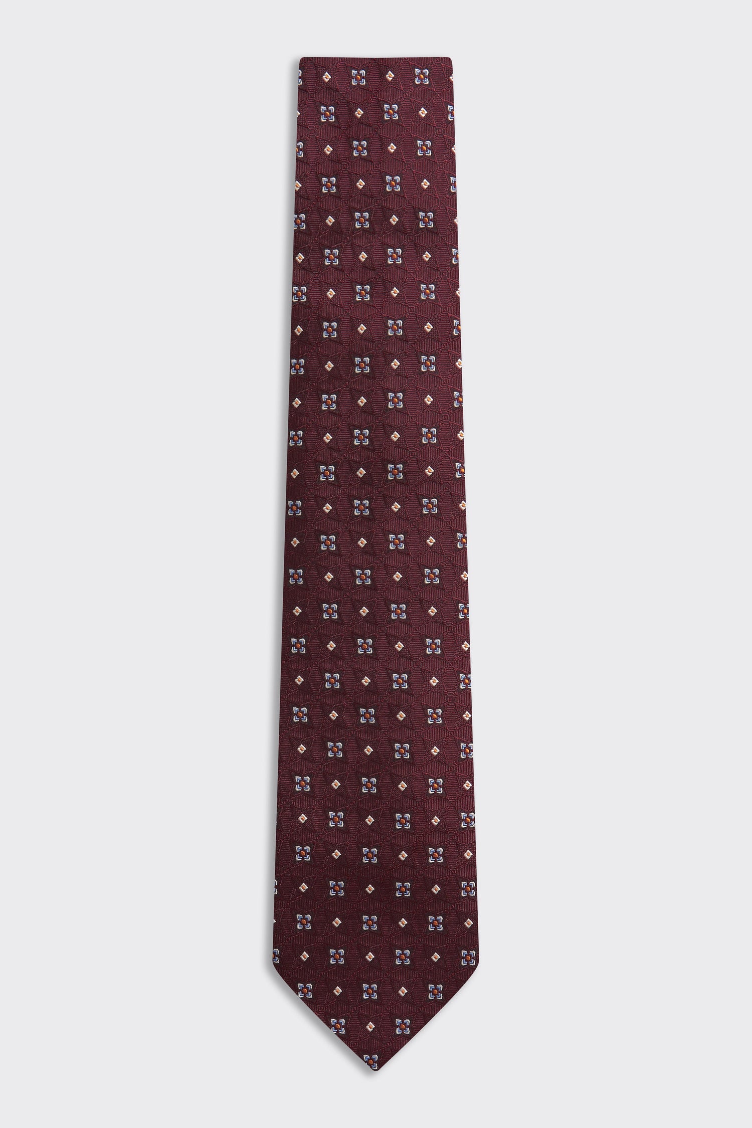 Carberry Silk Tie Burgundy/Wine Jacquard