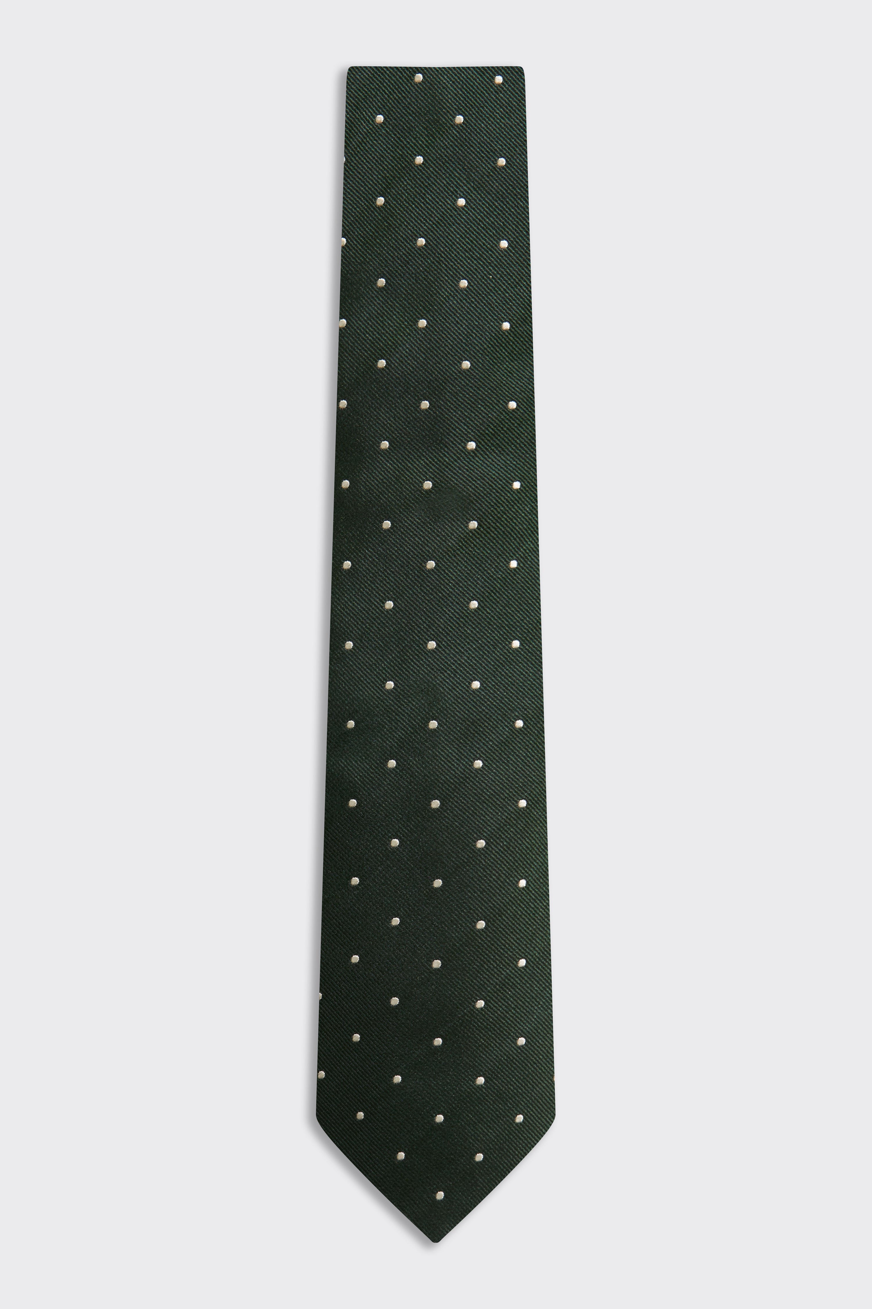 Carberry Silk Tie Dark Green Spot