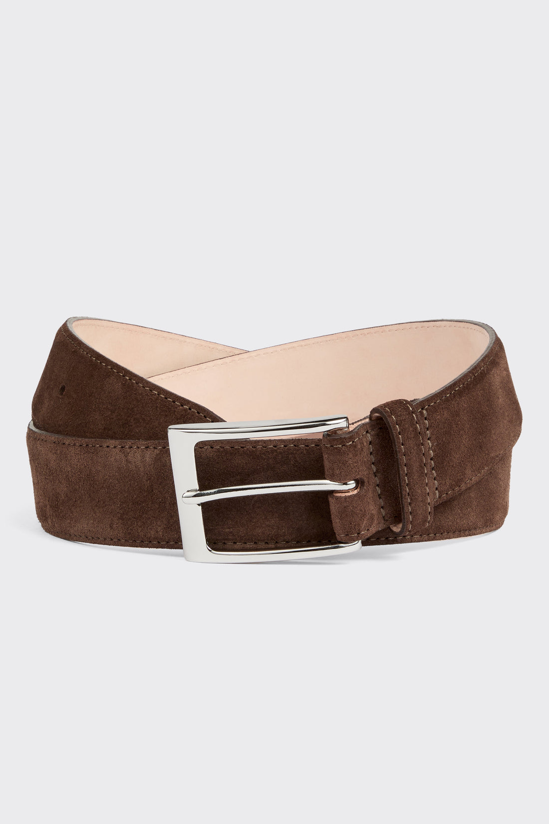 Theed  Belt Dark Brown Suede