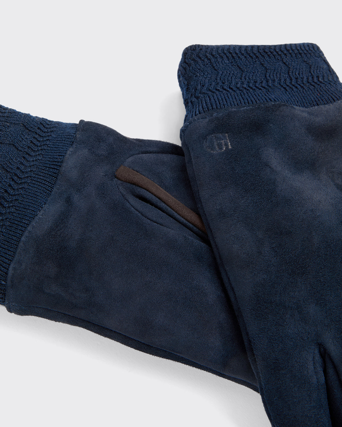 Haddow Suede Gloves - Navy