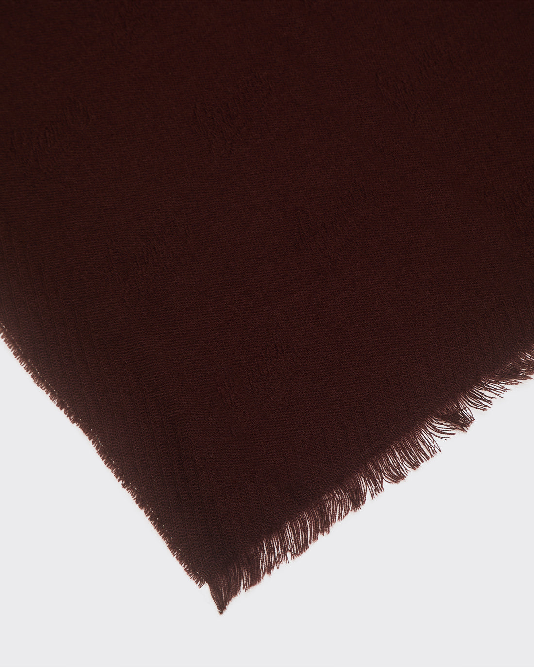 Kenmare Wool Scarf Monogram Burgundy