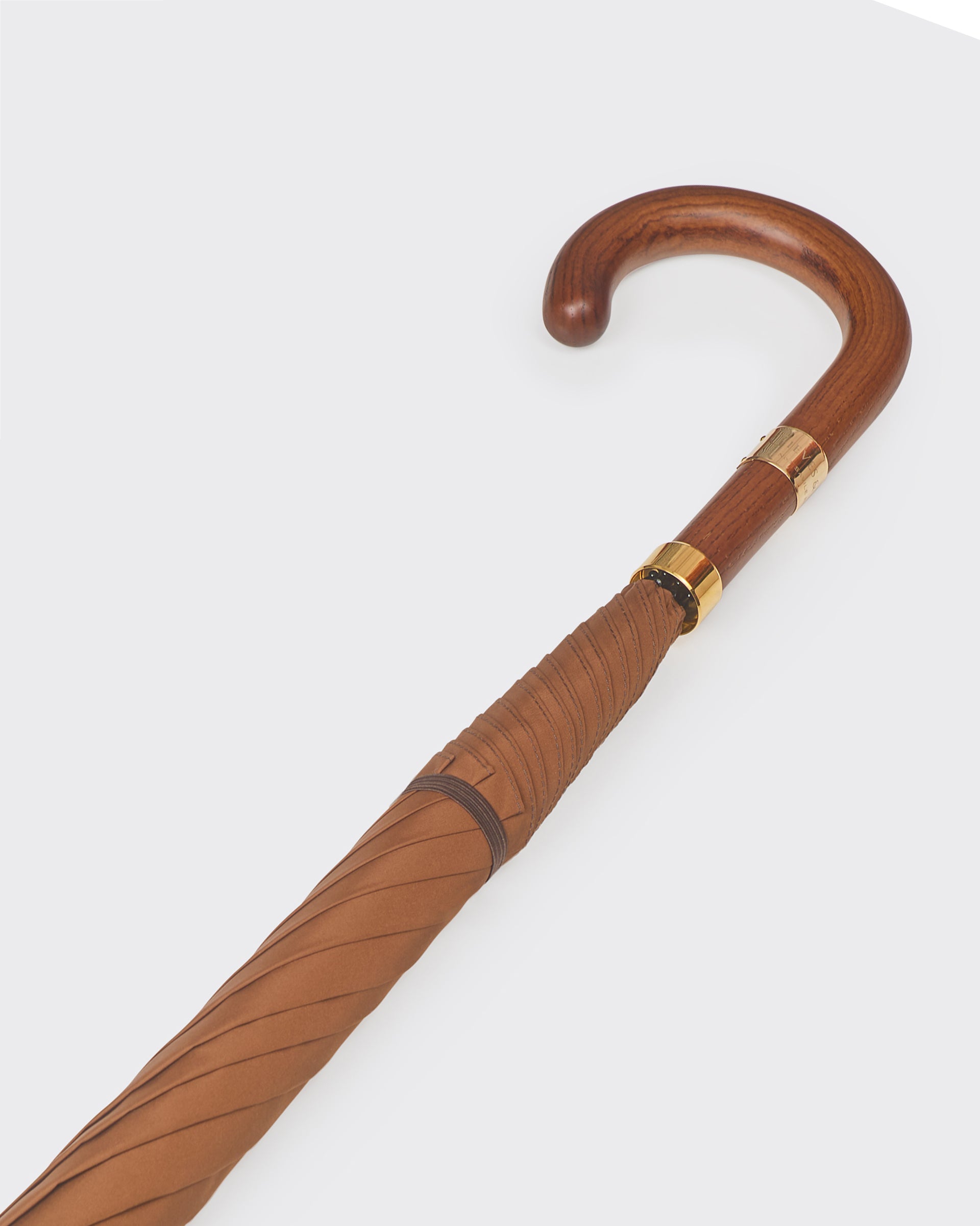 Fielding Umbrella with Wooden Handle Mid Brown