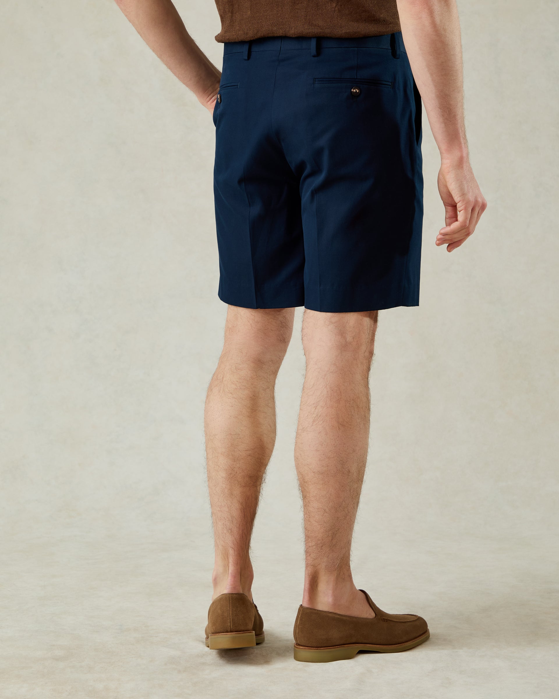 Stanley Cotton &amp; Cashmere Shorts Navy