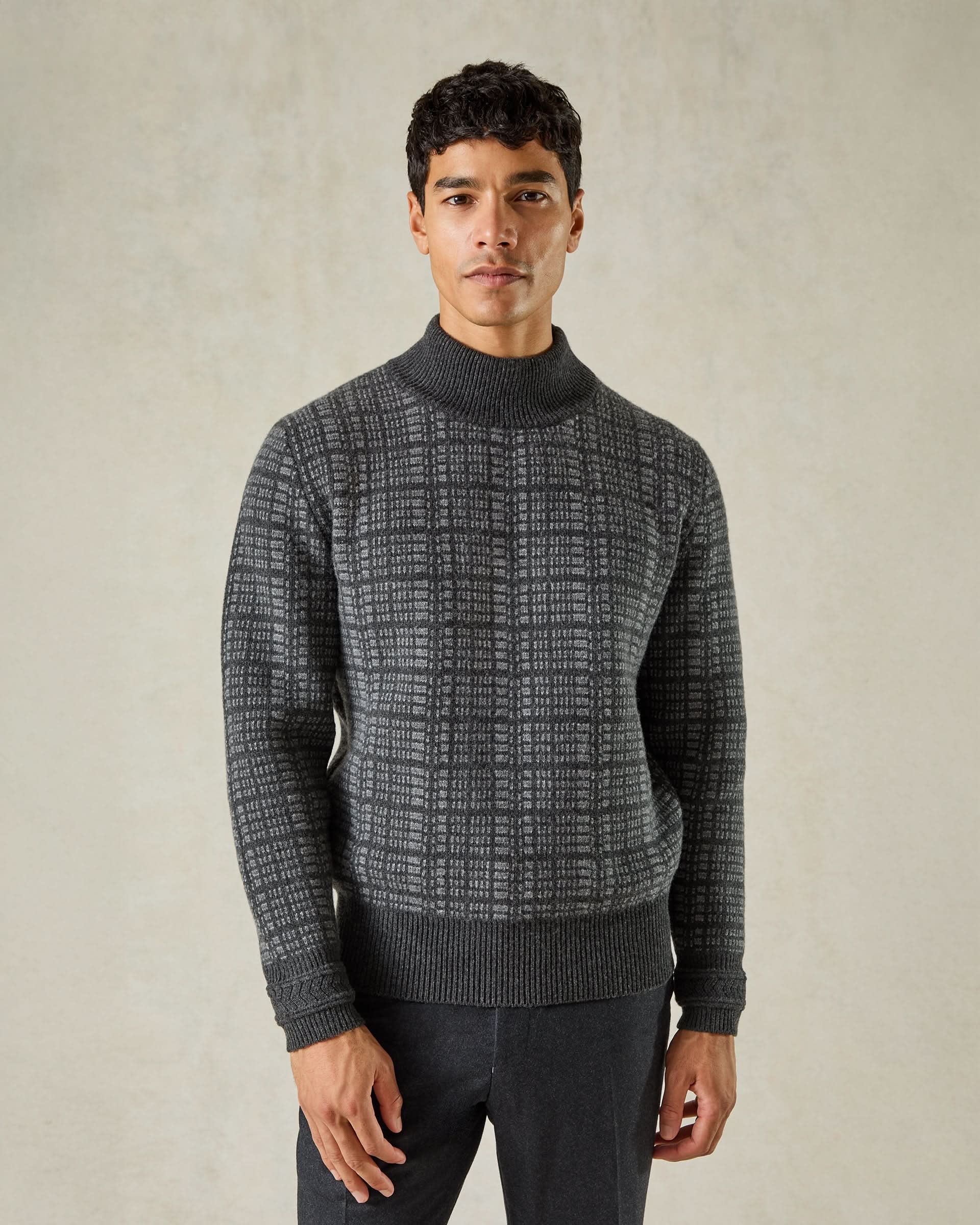 Ballentyne Morse Code Wool Knit Grey