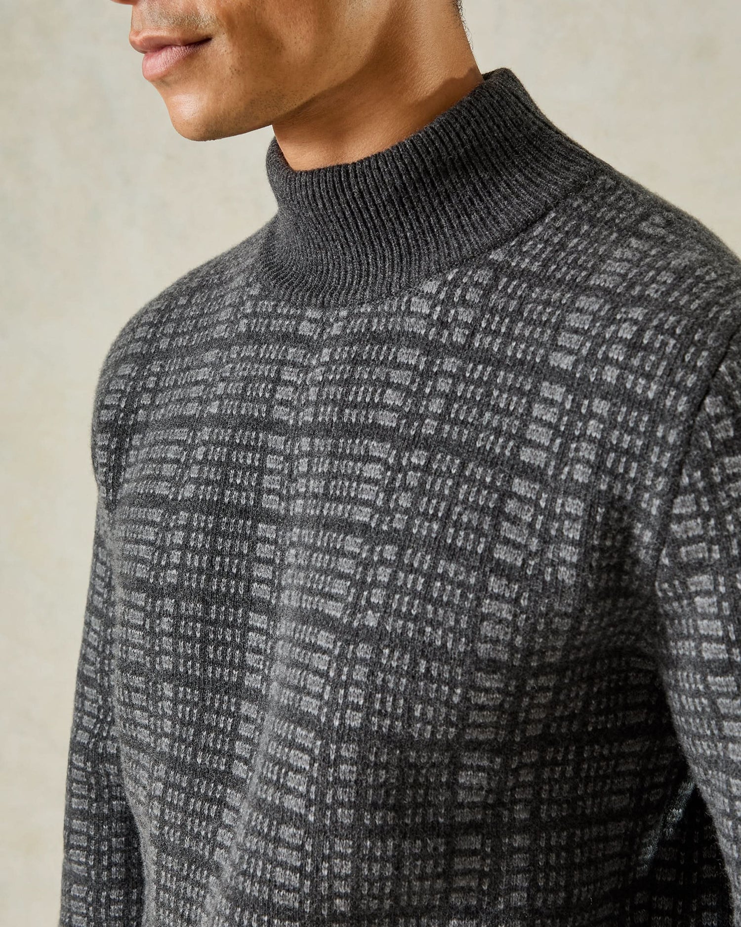 Ballentyne Morse Code Wool Knit Grey