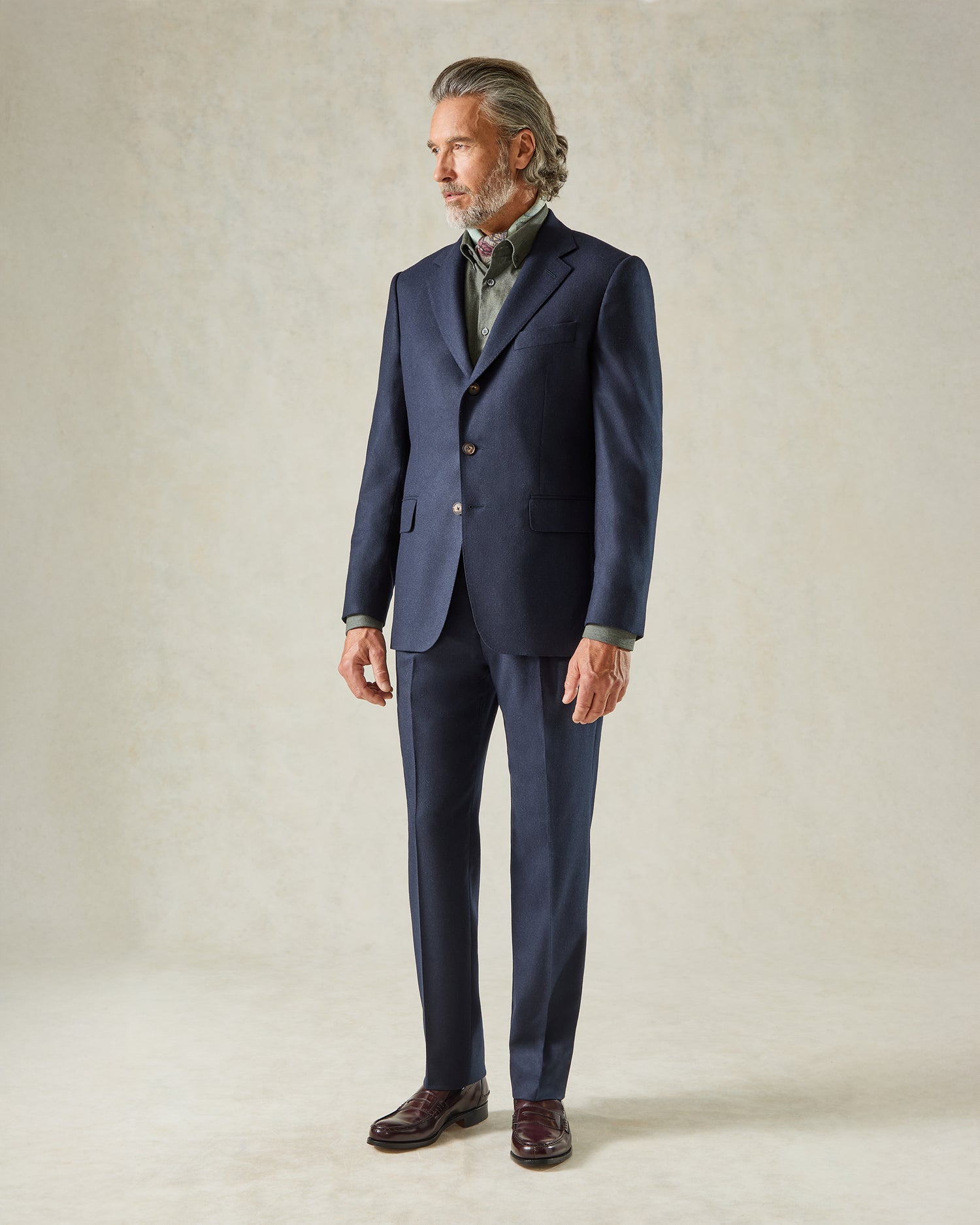 Cartwright Navy Flannel 2-Piece Suit