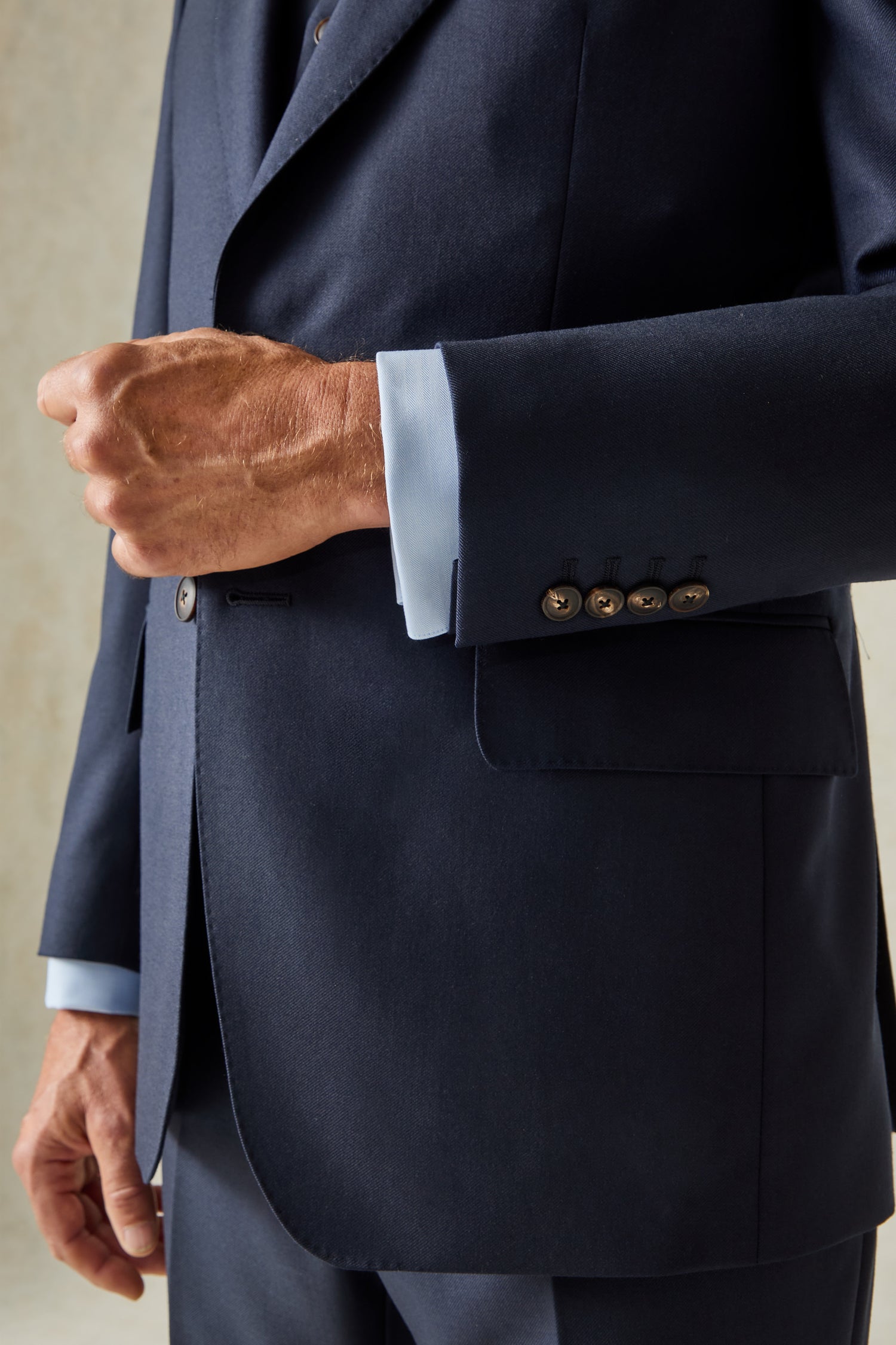 Doughty Navy Wool Twill 3-piece Suit [Available as separates]