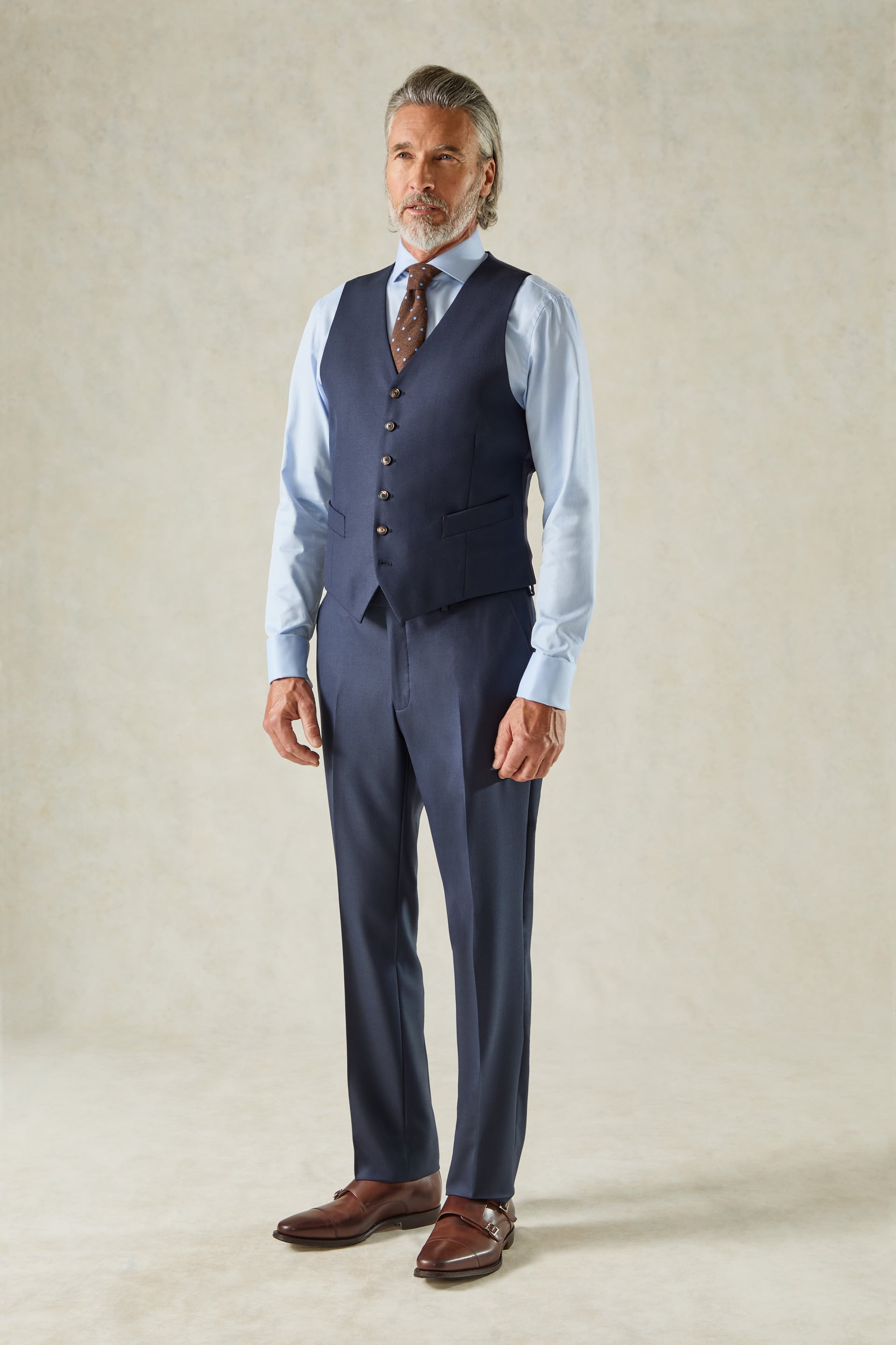 Doughty Navy Wool Twill 3-piece Suit [Available as separates]