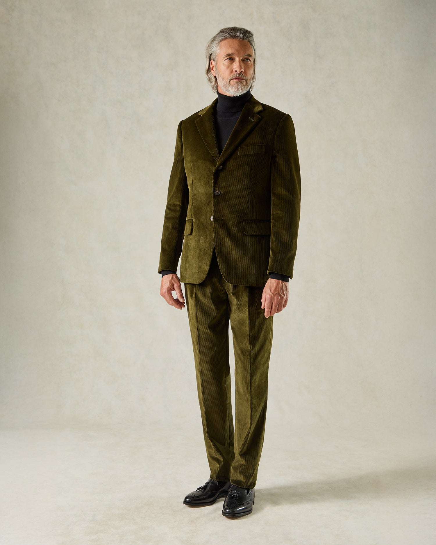 Guildford Corduroy Khaki 2-Piece Suit