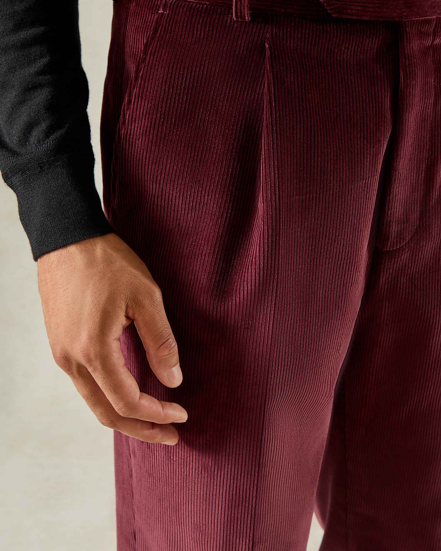 Hearne Corduroy Trouser Burgundy