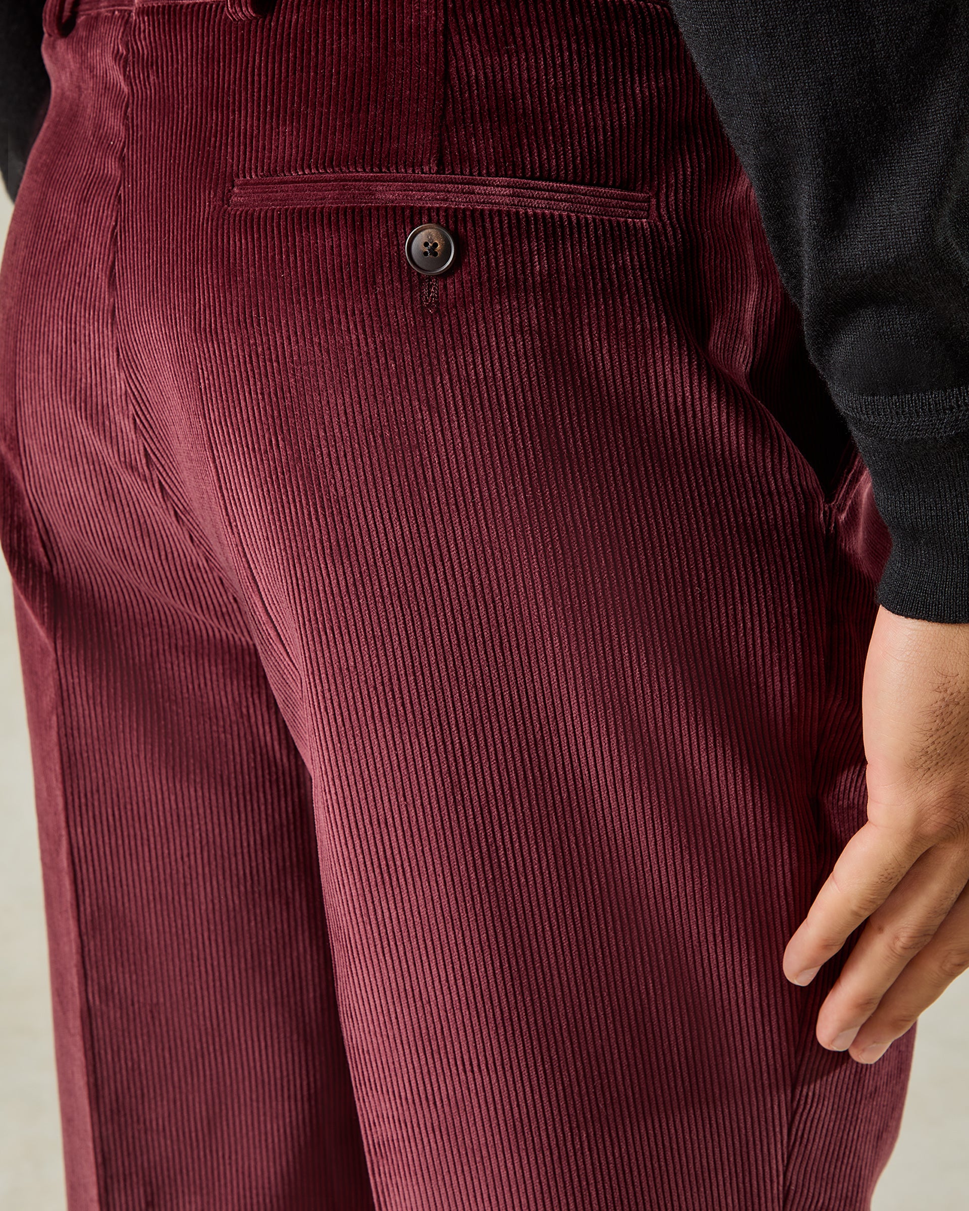 Hearne Corduroy Trouser Burgundy