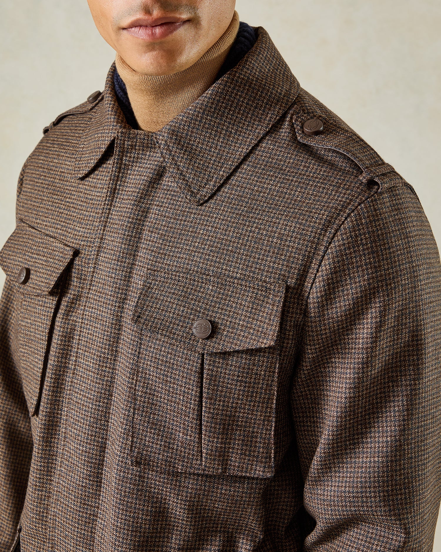 Lander Field Jacket Shepherd Check Tan