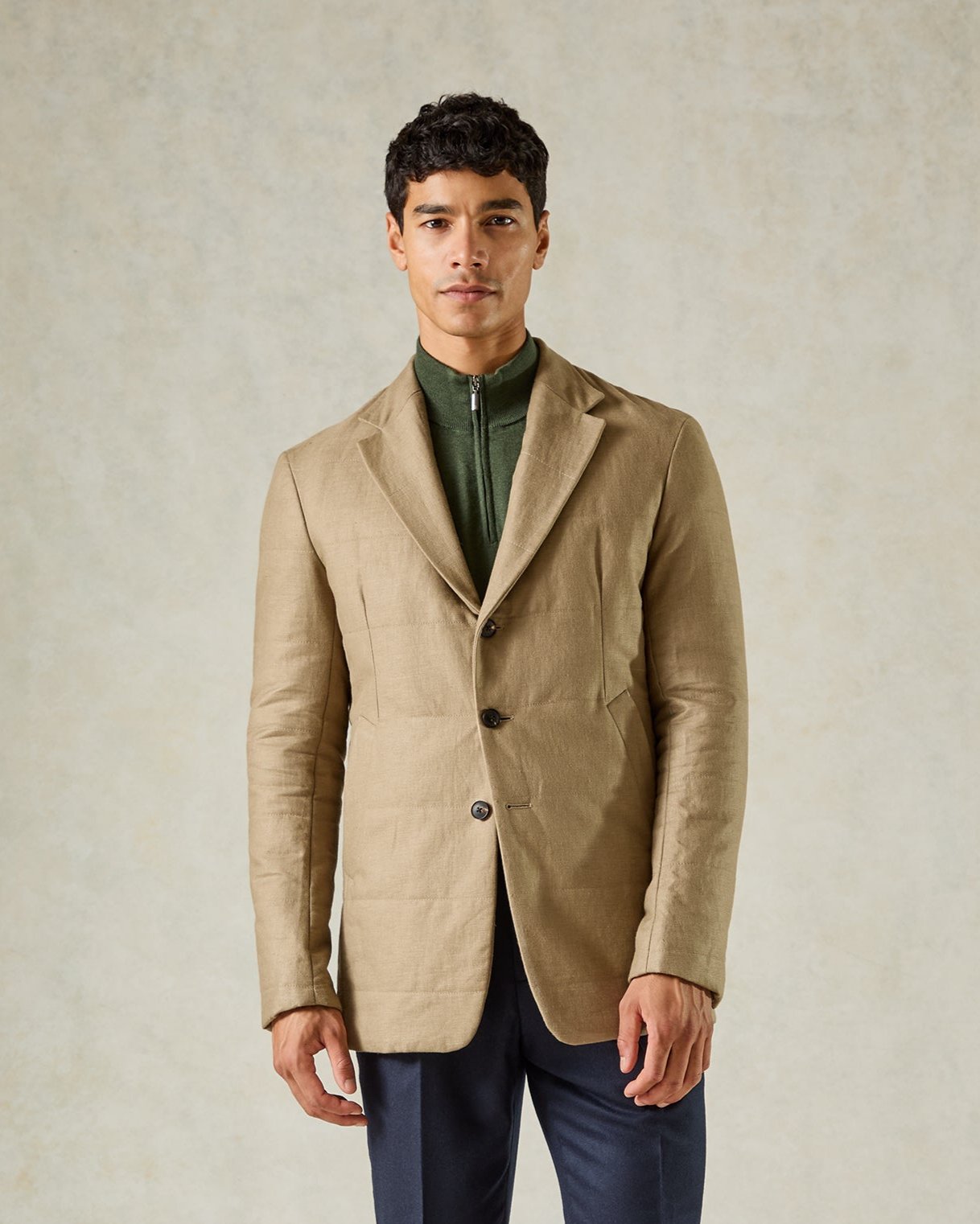 Scott Padded Twill Blazer Coffee