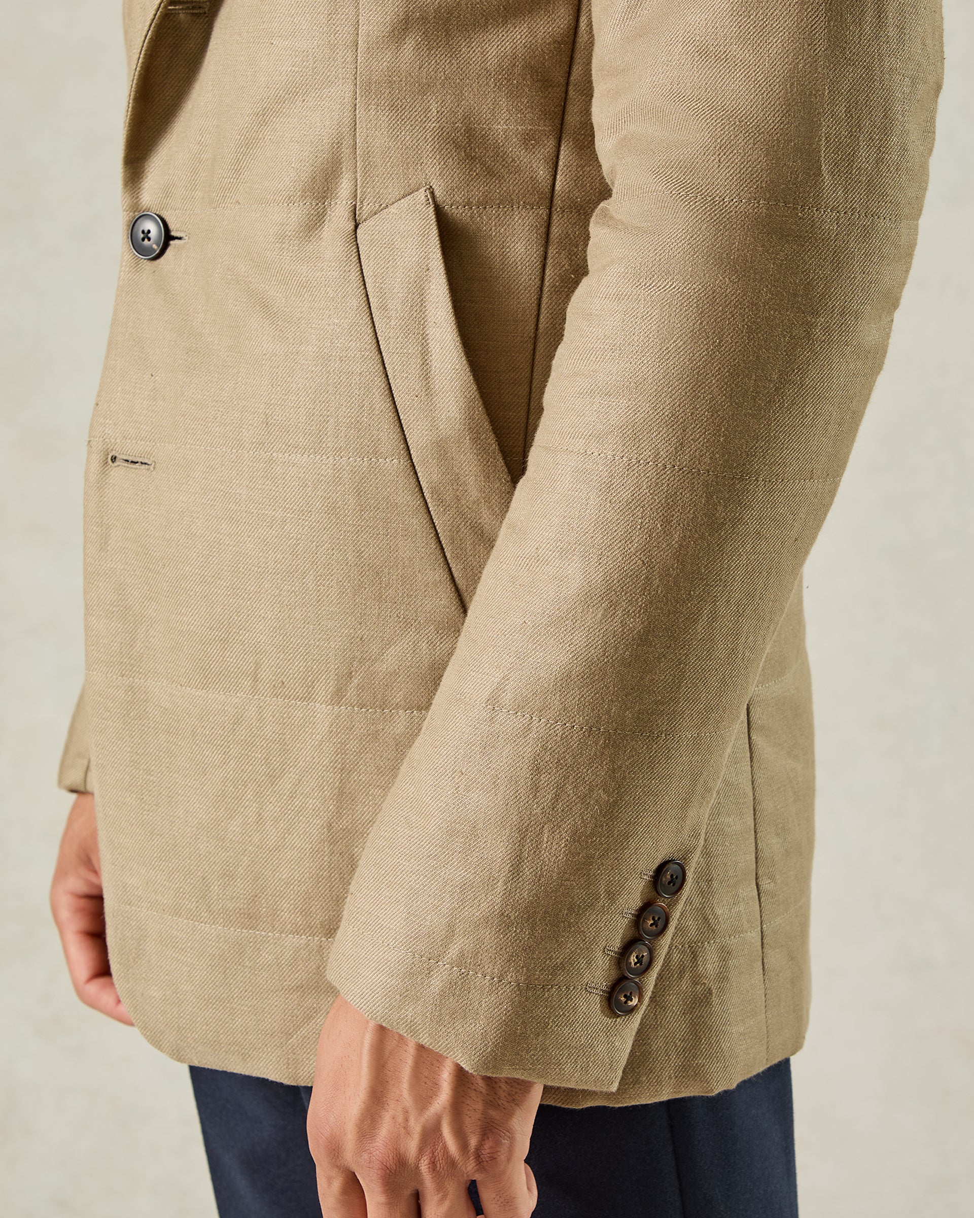 Scott Padded Twill Blazer Coffee