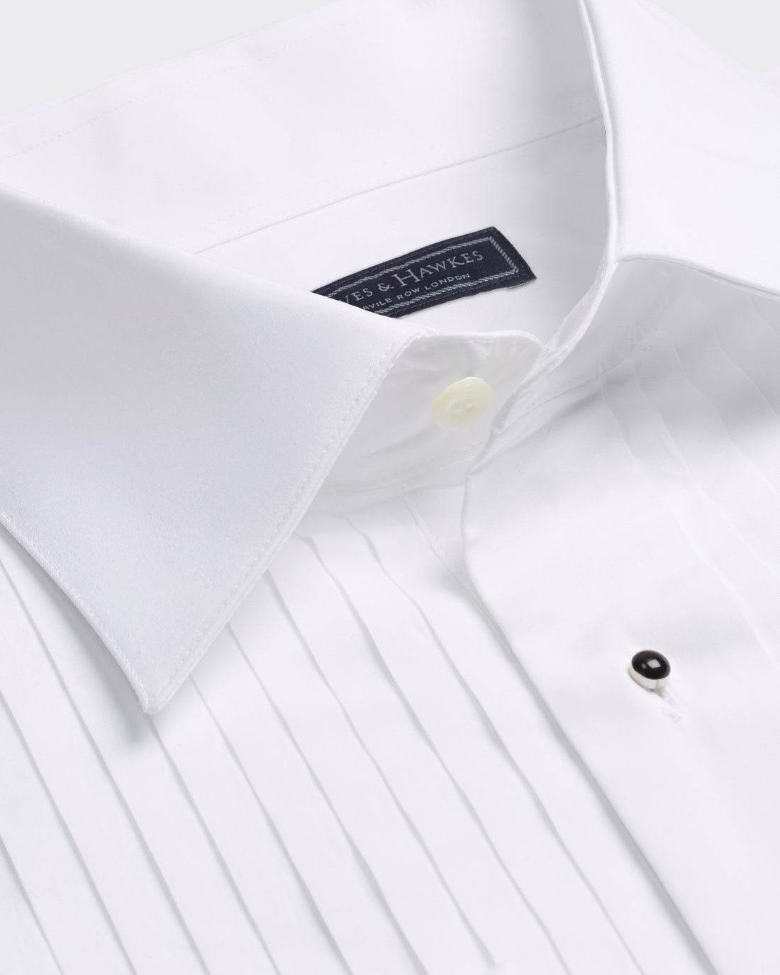 Bonham Pleated Evening Shirt White